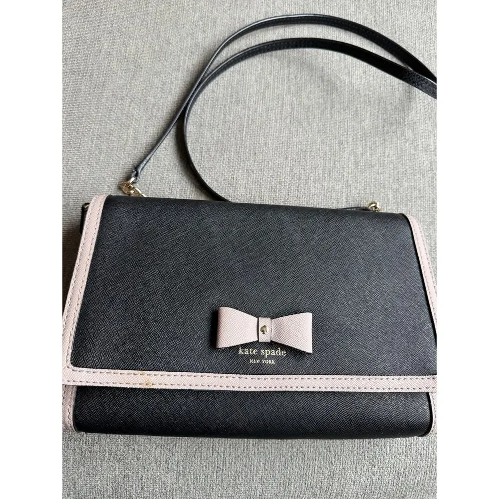 Kate Spade Hazel Court Alek Crossbody Bag Black Pink